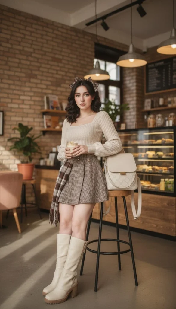 Off-Shoulder Comfort top with Structured Skort